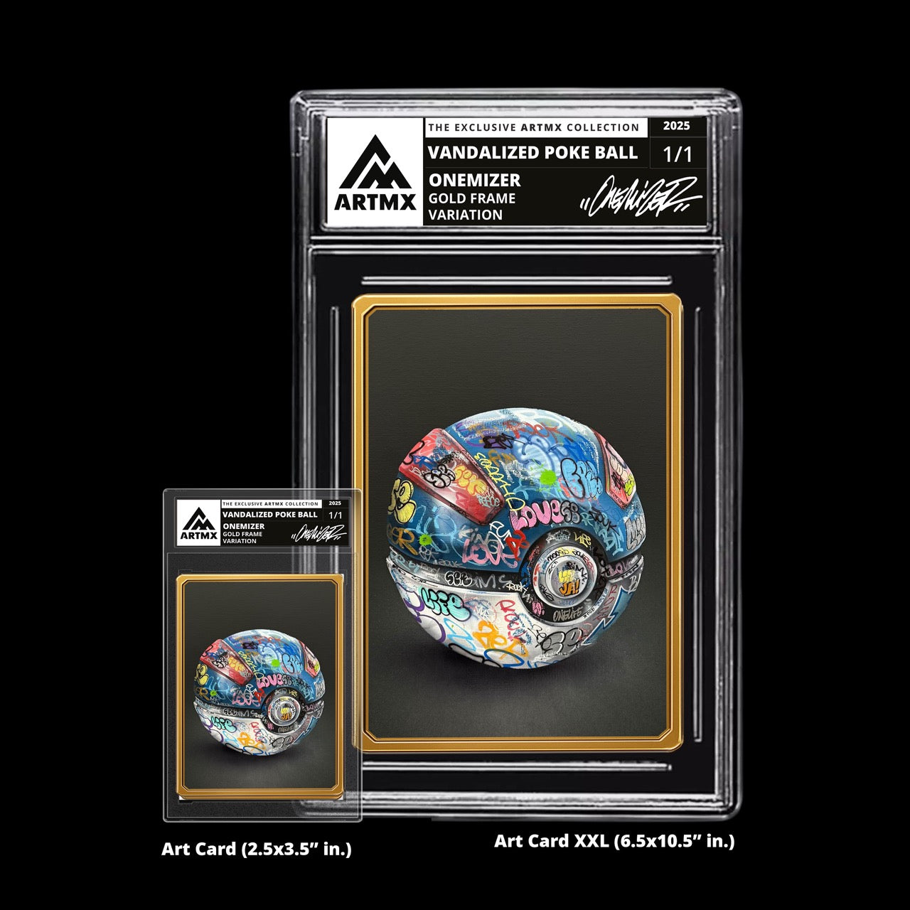 "Vandalized Poké Ball" 2-Piece Companion Set: Art Card + Art Card XXL by Onemizer