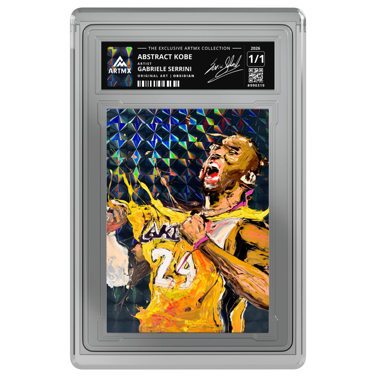 ABSTRACT KOBE by Gabriele Serrini — Obsidian — on white
