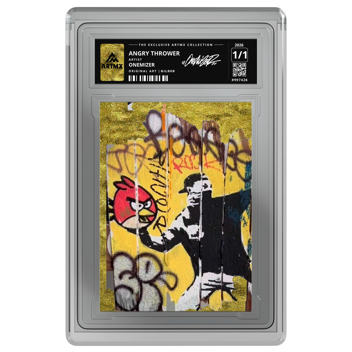 ANGRY THROWER by Onemizer — Gilded — on white