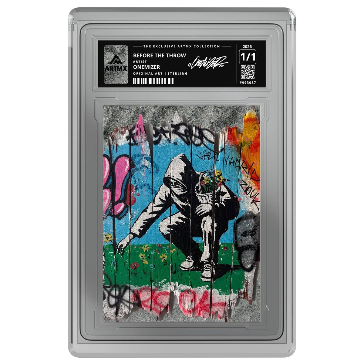 BEFORE THE THROW by Onemizer — Sterling — on white