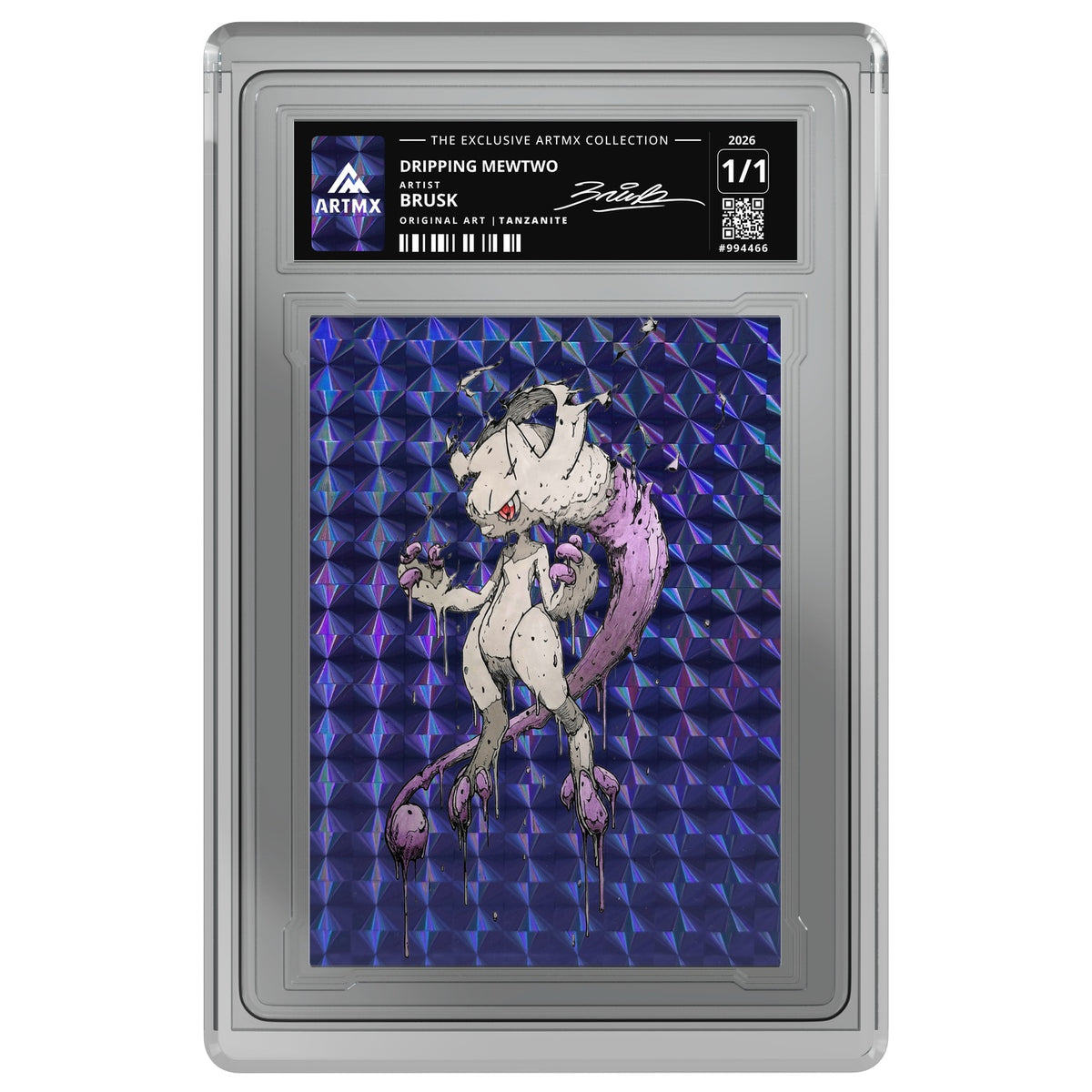 DRIPPING MEWTWO by Brusk — Tanzanite — on white