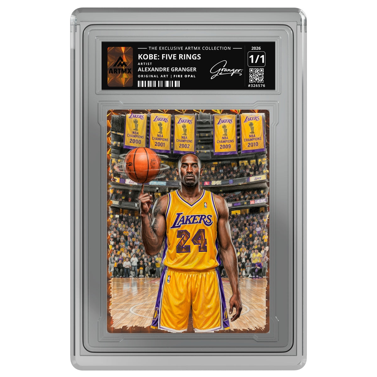 KOBE: FIVE RINGS by Alexandre Granger — Fire Opal — on white
