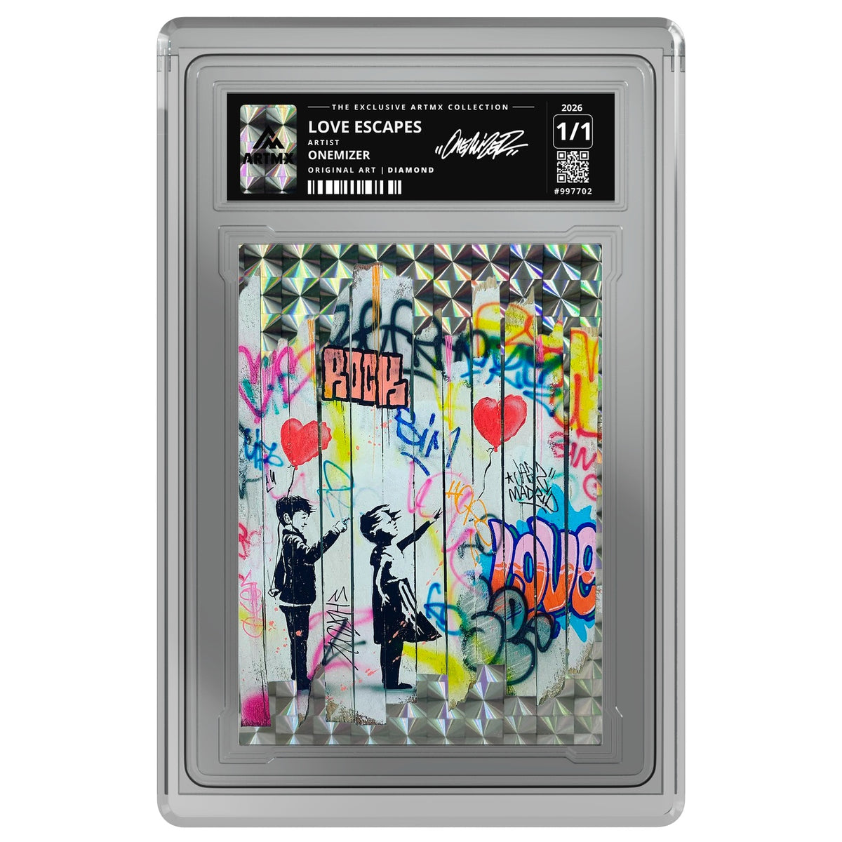 LOVE ESCAPES by Onemizer — Diamond — on white