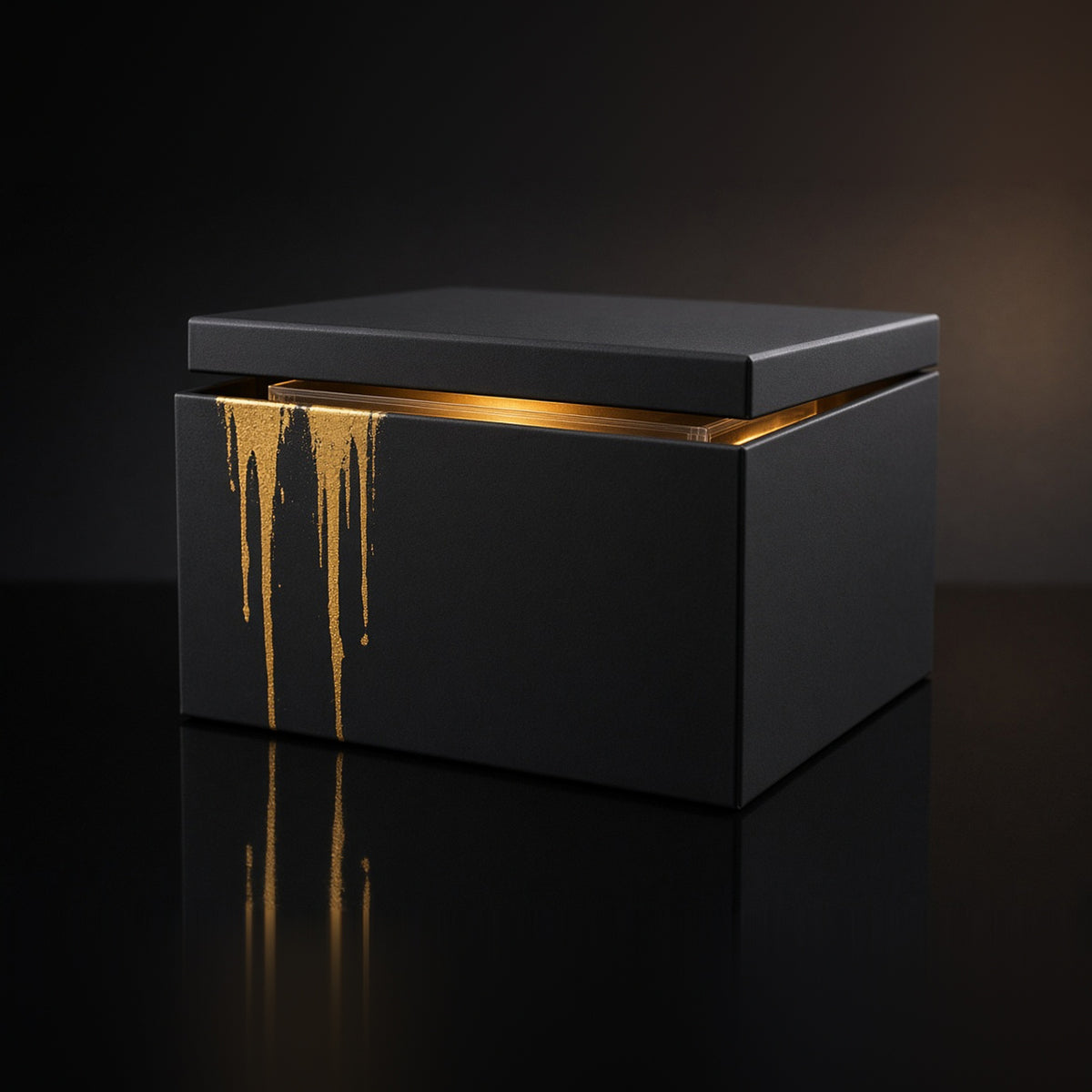 Onemizer Blind Box, sealed black box with gold drips