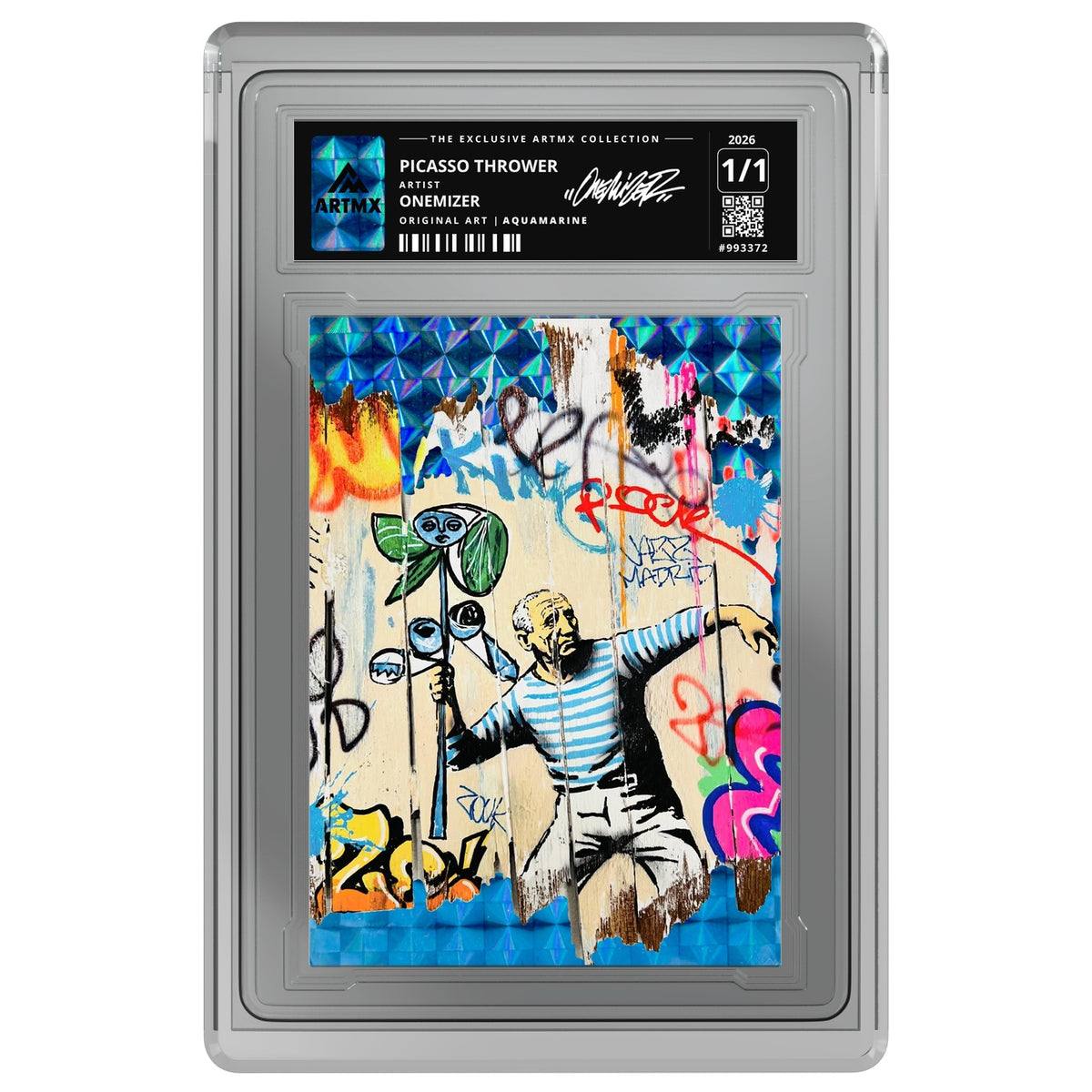 PICASSO THROWER by Onemizer — Aquamarine — on white