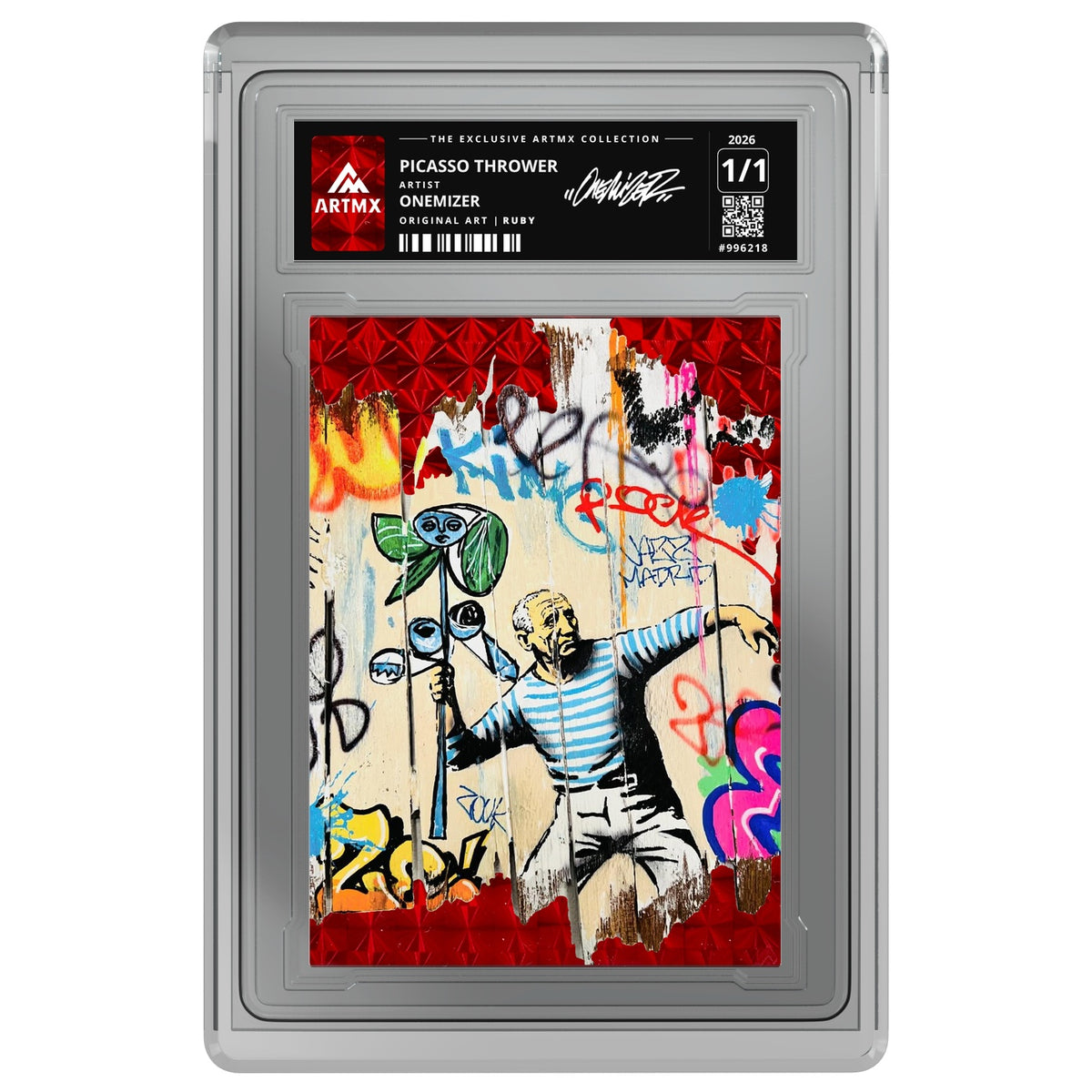 PICASSO THROWER by Onemizer — Ruby — on white