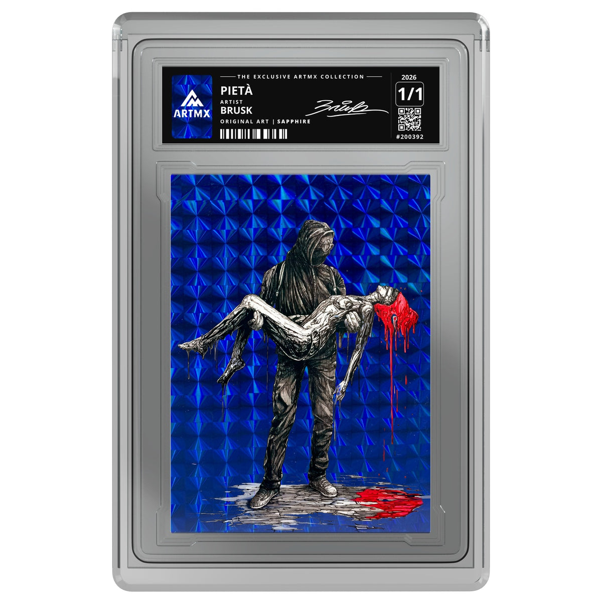 PIETÀ by Brusk — Sapphire — on white