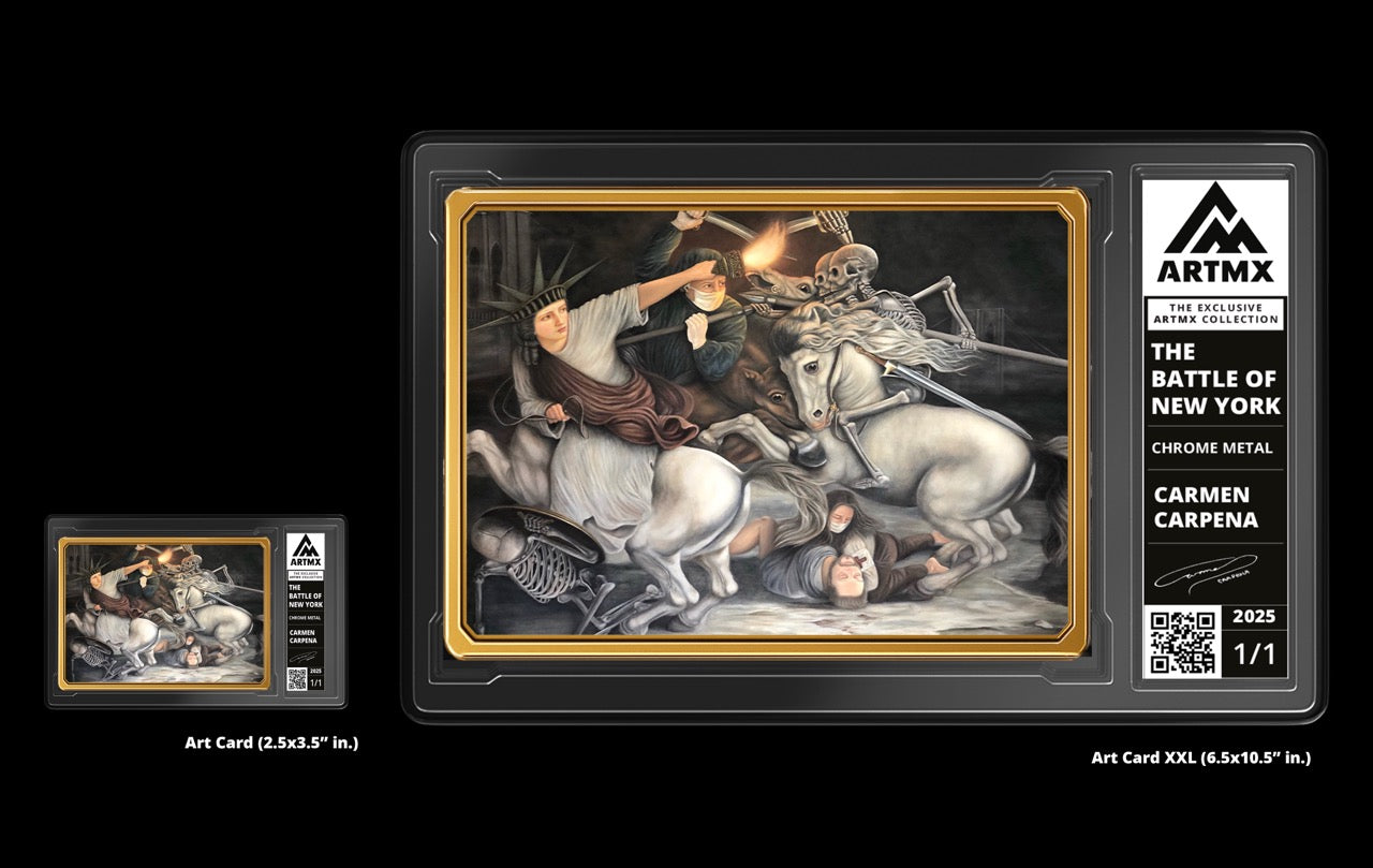 "The Battle of New-York" 2-Piece Companion Set: Art Card + Art Card XXL by Carmen Carpena