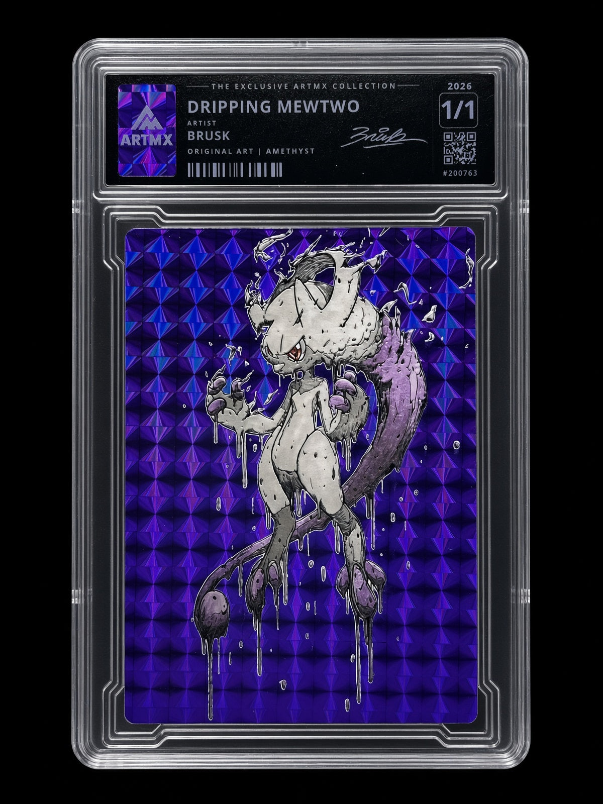 DRIPPING MEWTWO by Brusk — Amethyst — #200763