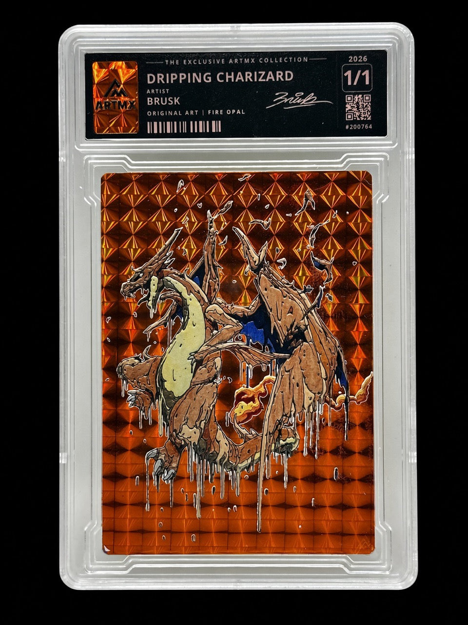 DRIPPING CHARIZARD by Brusk — Fire Opal — #200764