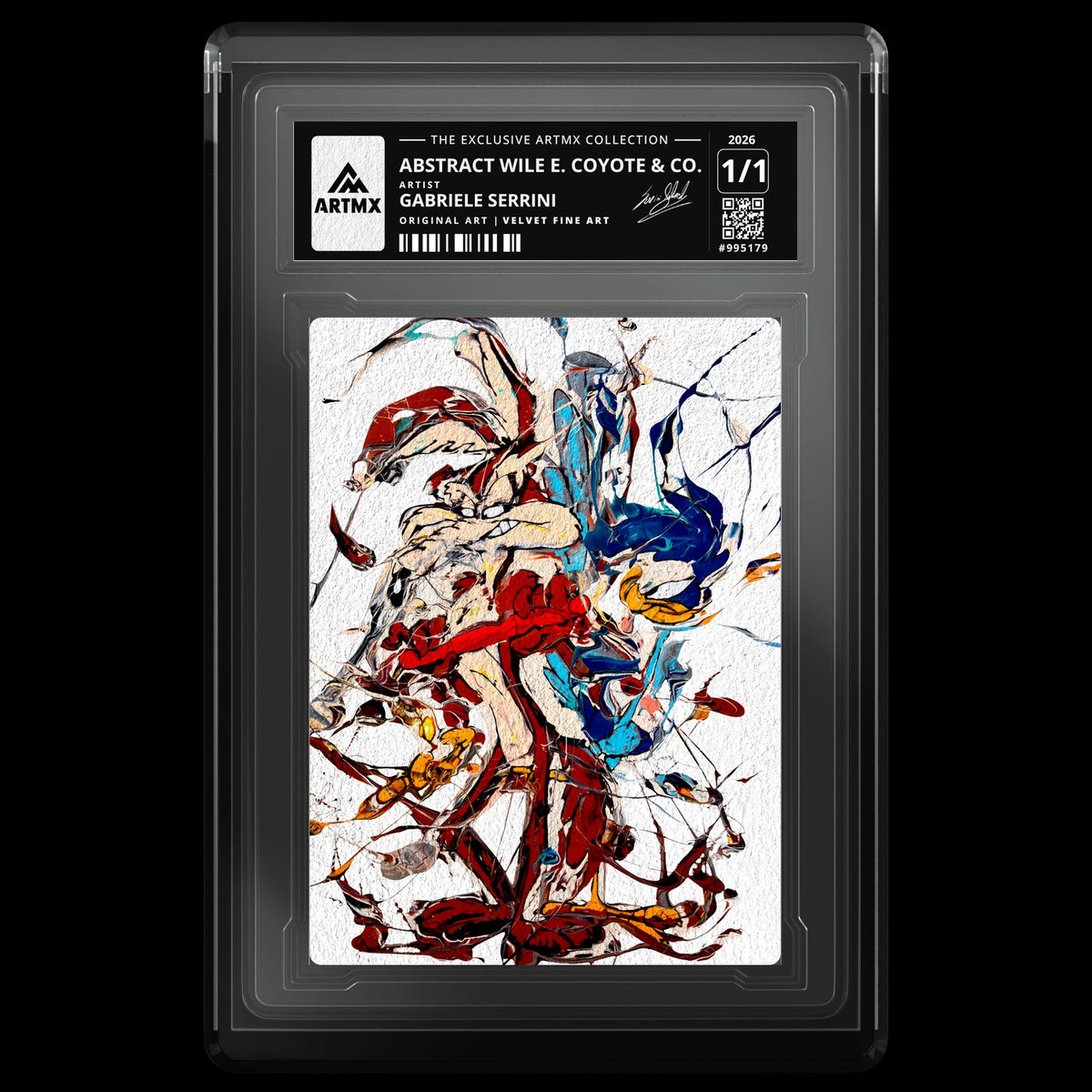 ABSTRACT WILE E. COYOTE & CO. by Gabriele Serrini (Velvet Fine Art / Vaulted) — front