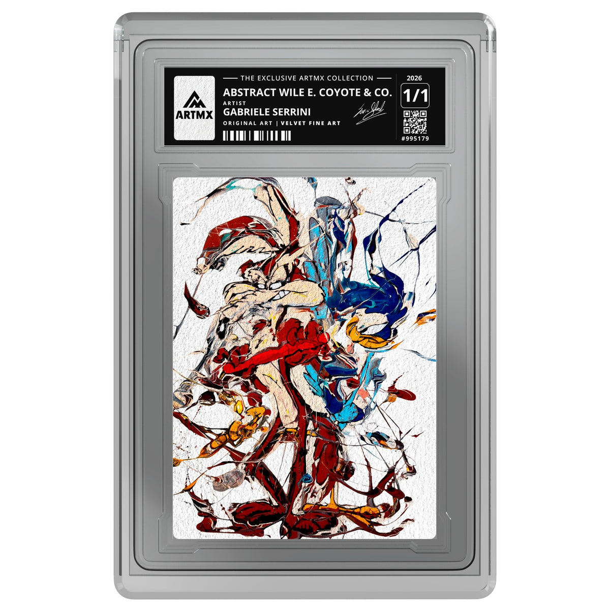 ABSTRACT WILE E. COYOTE & CO. by Gabriele Serrini (Velvet Fine Art / Vaulted) — on white
