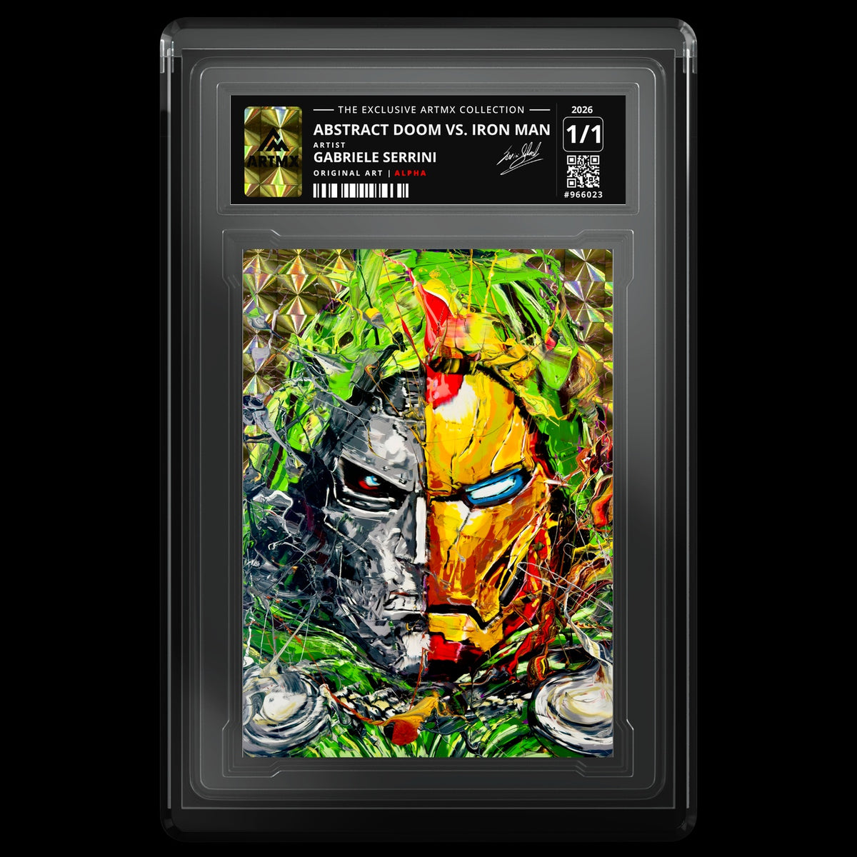 ABSTRACT DOOM vs. IRON MAN by Gabriele Serrini (Alpha / Vaulted) — front