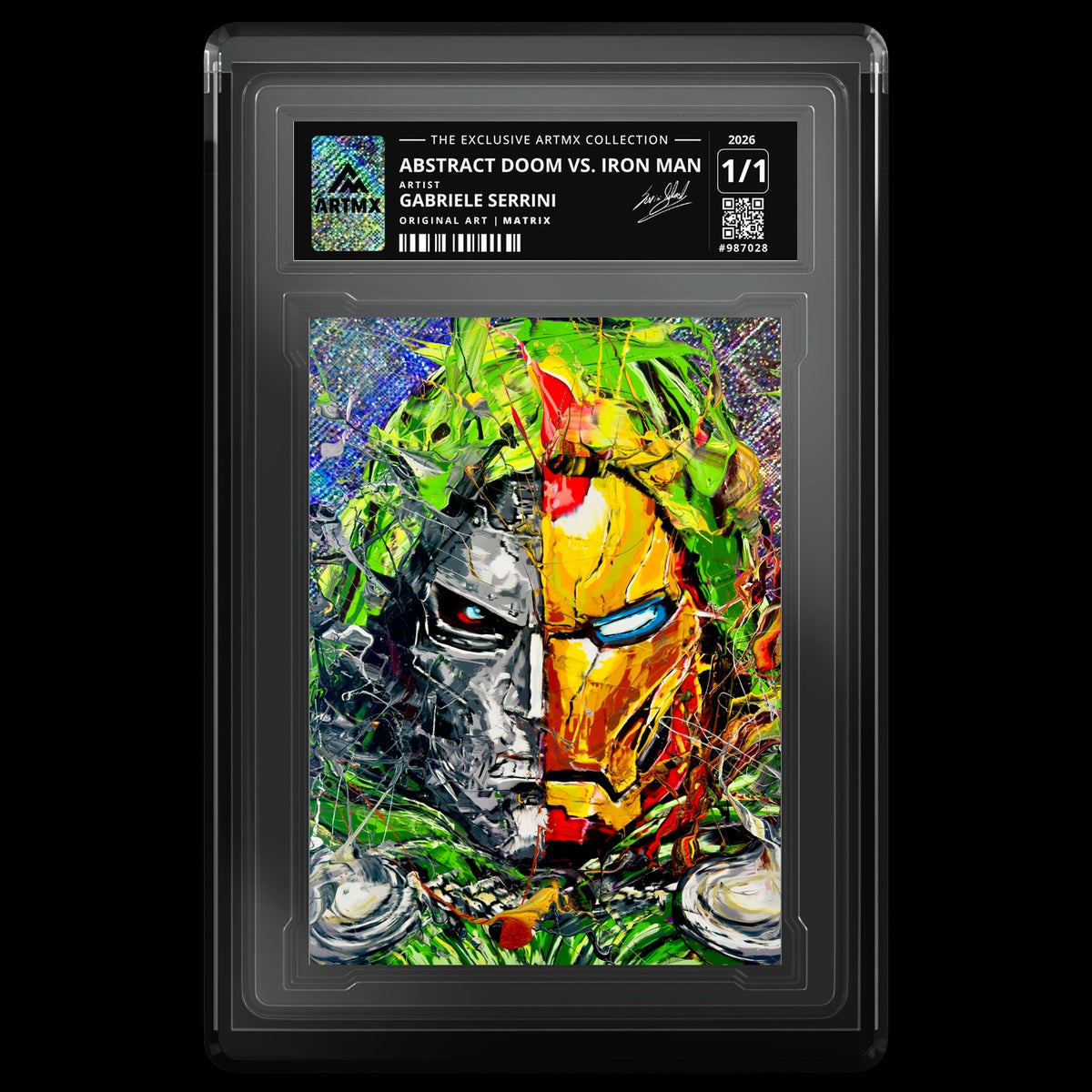 ABSTRACT DOOM vs. IRON MAN by Gabriele Serrini (Matrix / Vaulted) — front