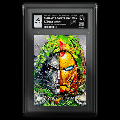 ABSTRACT DOOM vs. IRON MAN by Gabriele Serrini (Metal Chrome / Vaulted) — front