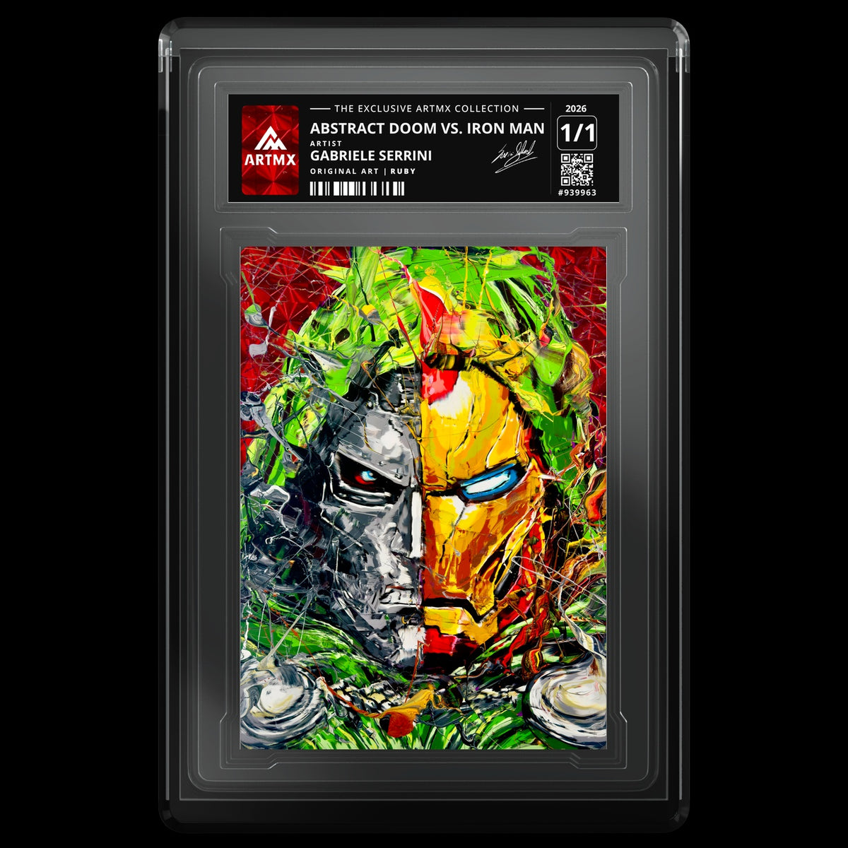 ABSTRACT DOOM vs. IRON MAN by Gabriele Serrini (Ruby / Vaulted) — front
