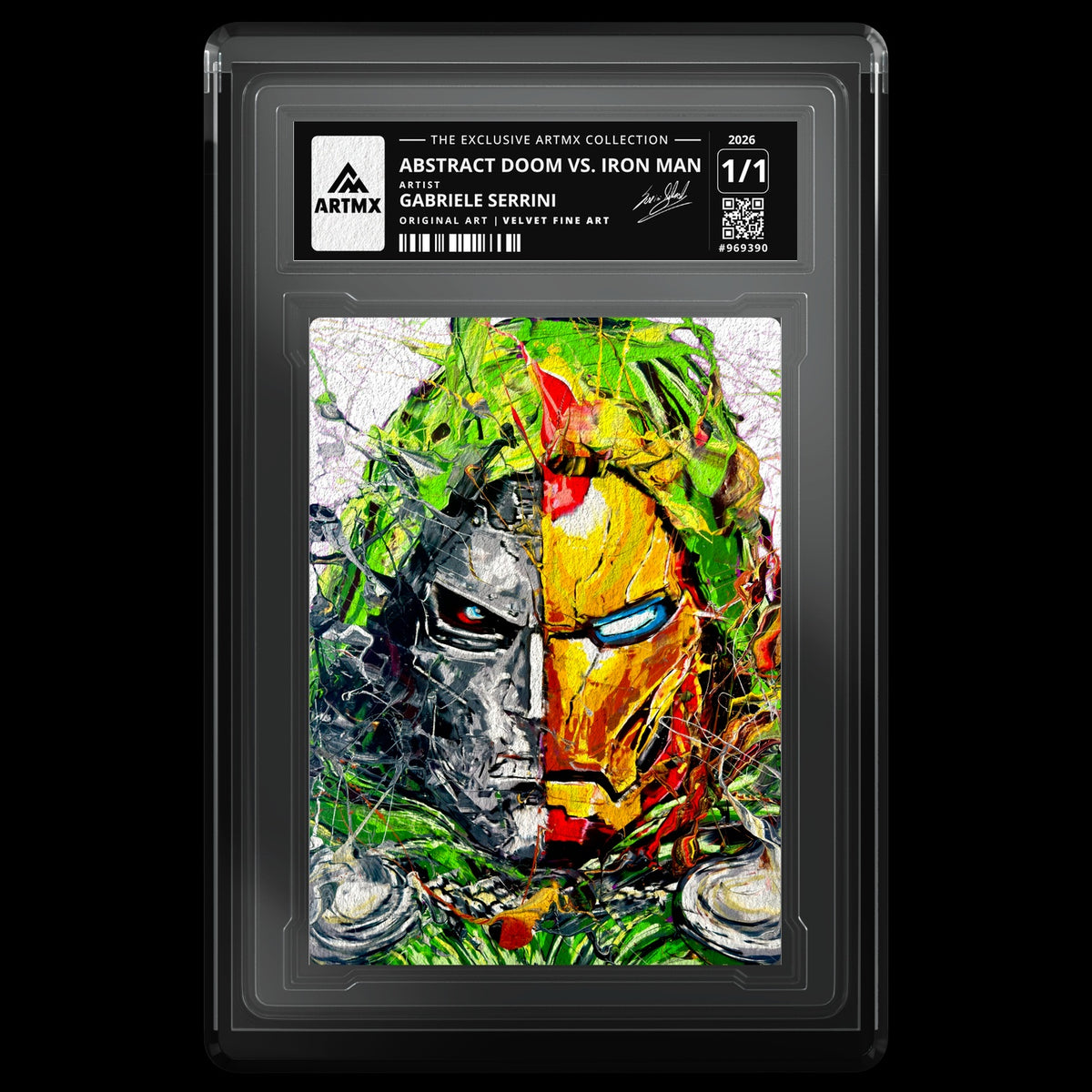 ABSTRACT DOOM vs. IRON MAN by Gabriele Serrini (Velvet Fine Art / Vaulted) — front
