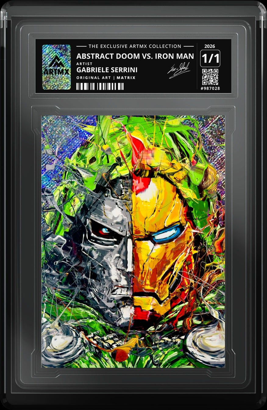 ABSTRACT DOOM vs. IRON MAN by Gabriele Serrini (Matrix / Vaulted) — close-up