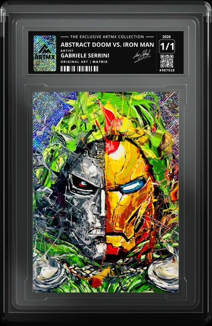 ABSTRACT DOOM vs. IRON MAN by Gabriele Serrini (Matrix / Vaulted) — close-up