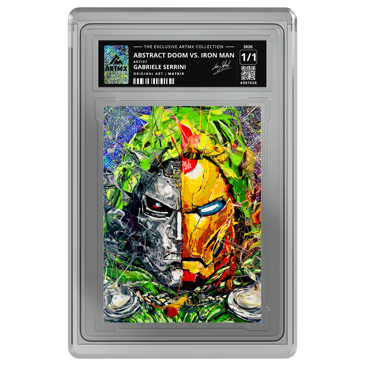 ABSTRACT DOOM vs. IRON MAN by Gabriele Serrini (Matrix / Vaulted) — on white