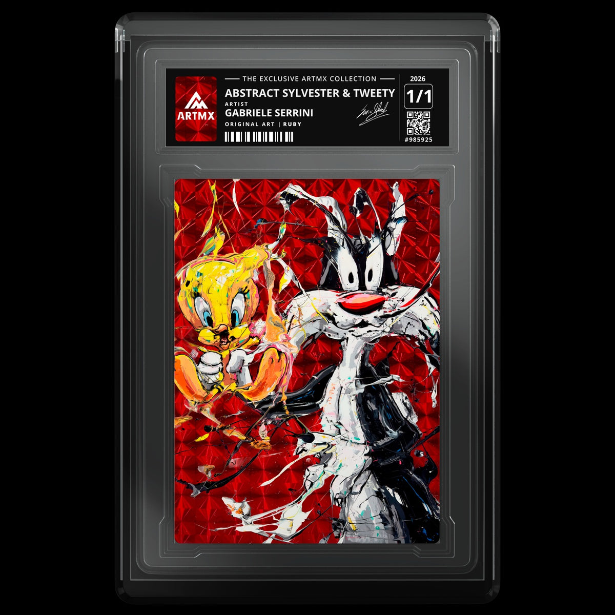 ABSTRACT SYLVESTER & TWEETY by Gabriele Serrini (Ruby / Vaulted) — front