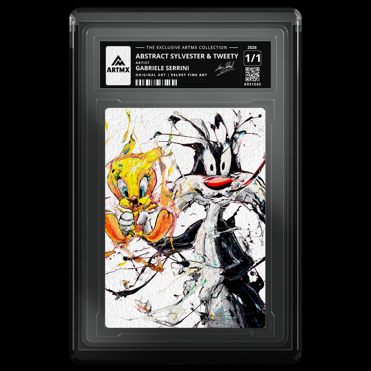 ABSTRACT SYLVESTER & TWEETY by Gabriele Serrini (Velvet Fine Art / Vaulted) — front