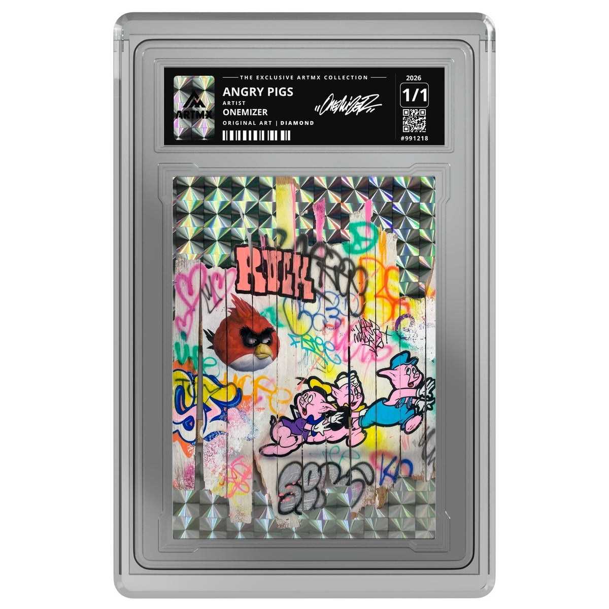 ANGRY PIGS by Onemizer — Diamond — on white