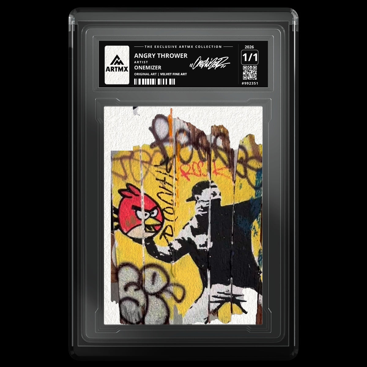 ANGRY THROWER by Onemizer — Velvet Fine Art — front