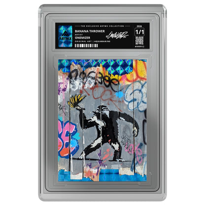 BANANA THROWER by Onemizer — Aquamarine — on white