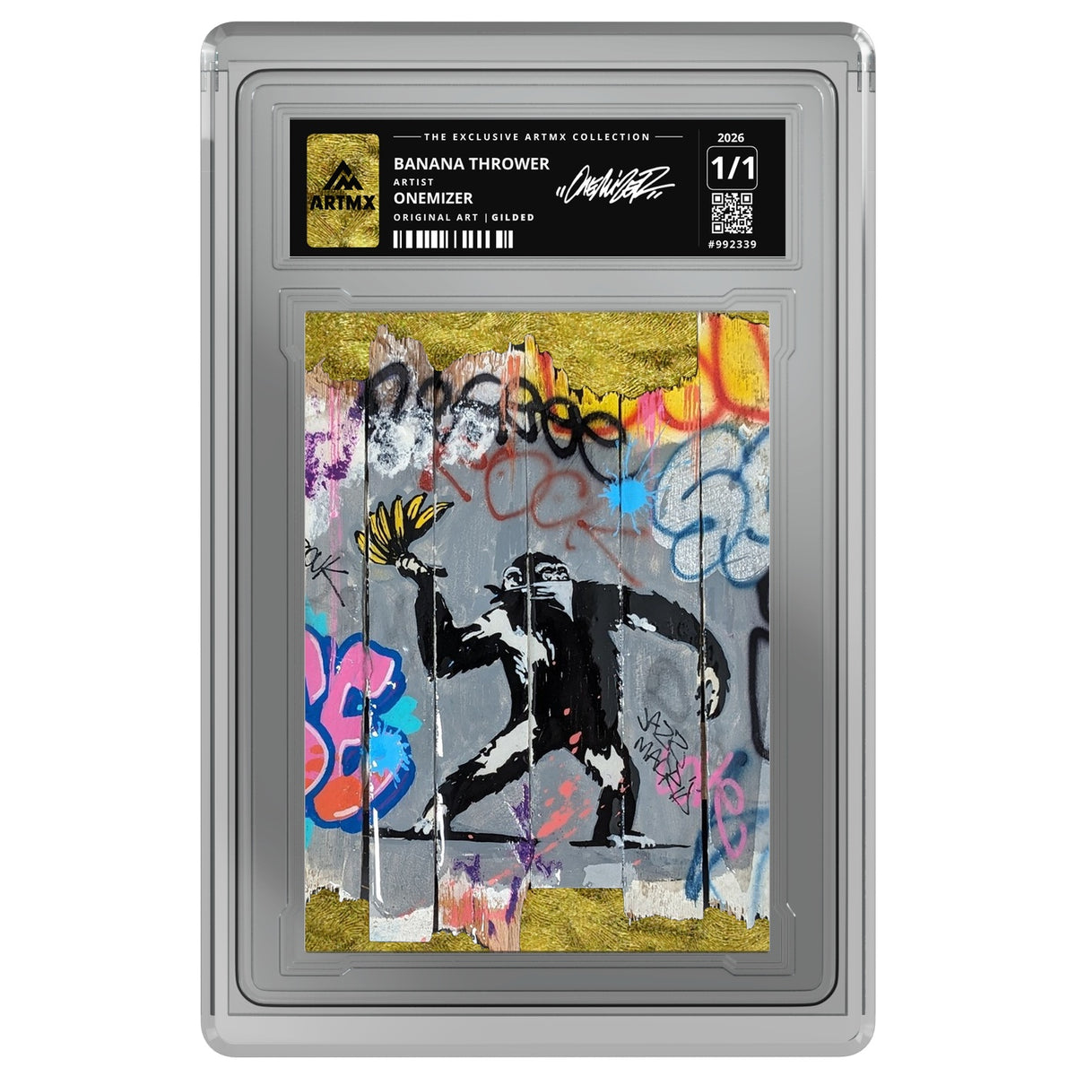 BANANA THROWER by Onemizer — Gilded — on white