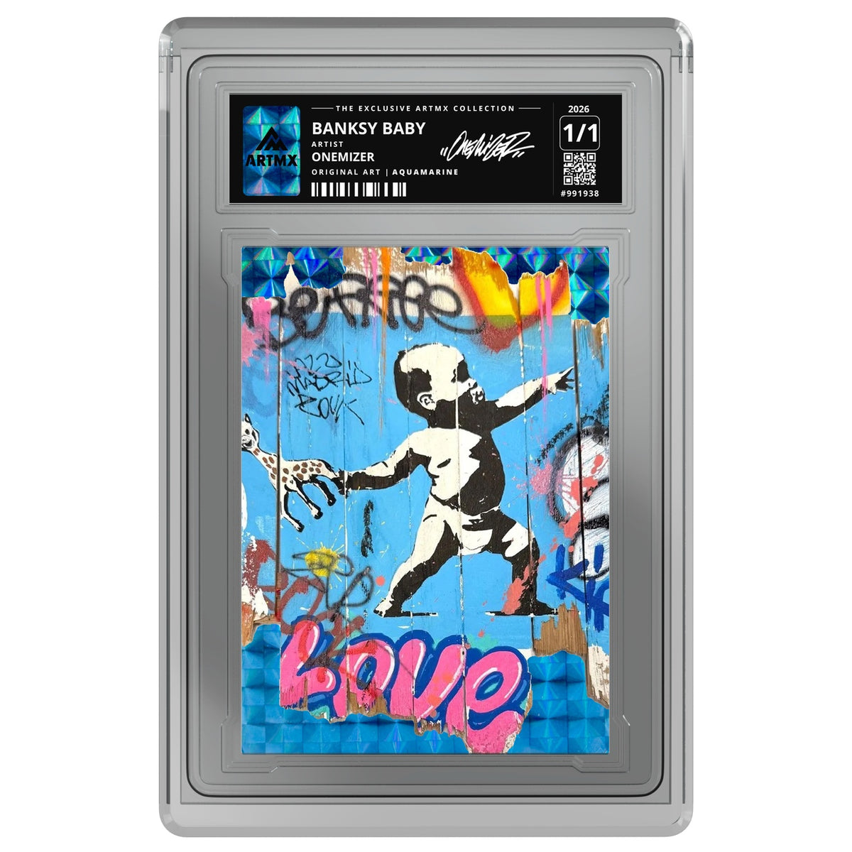 BANKSY BABY by Onemizer — Aquamarine — on white