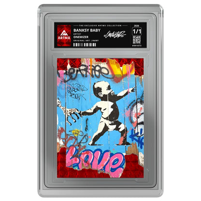 BANKSY BABY by Onemizer — Ruby — on white