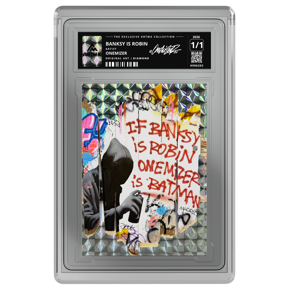 BANKSY IS ROBIN by Onemizer — Diamond — on white
