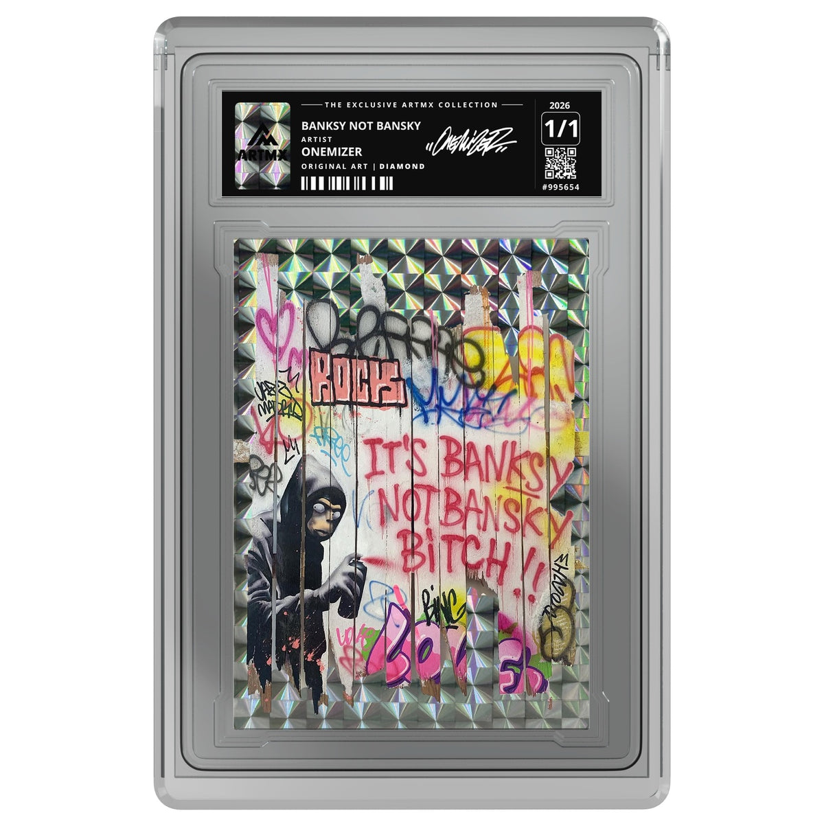 BANKSY NOT BANSKY by Onemizer — Diamond — on white