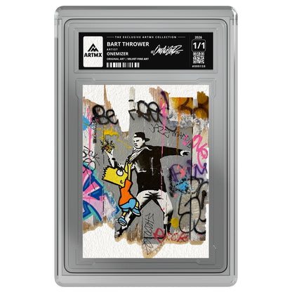 BART THROWER by Onemizer — Velvet Fine Art — on white
