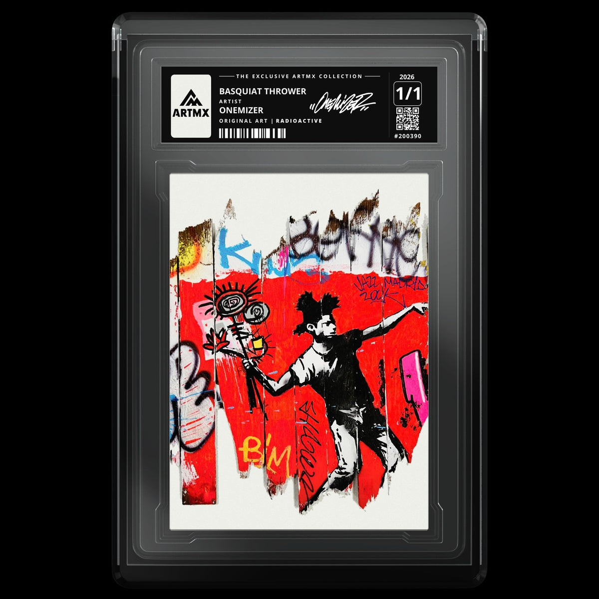 BASQUIAT THROWER by Onemizer — Radioactive — front