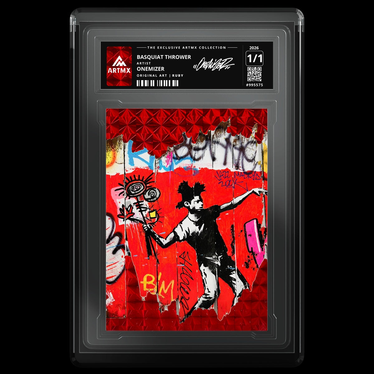 BASQUIAT THROWER by Onemizer — Ruby — front