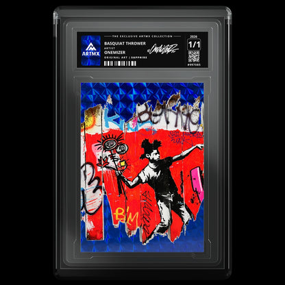 BASQUIAT THROWER by Onemizer — Sapphire — front