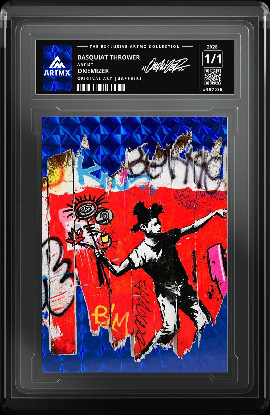 BASQUIAT THROWER by Onemizer — Sapphire — close-up