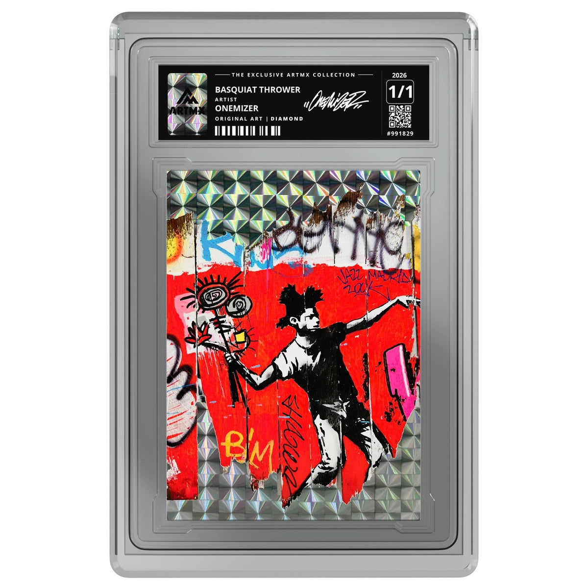 BASQUIAT THROWER by Onemizer — Diamond — on white