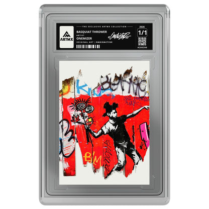 BASQUIAT THROWER by Onemizer — Radioactive — on white