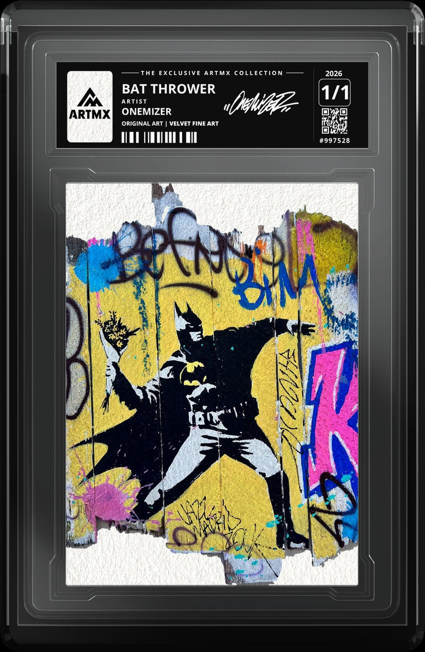 BAT THROWER by Onemizer — Velvet Fine Art — close-up