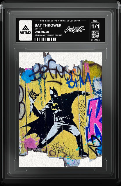BAT THROWER by Onemizer — Velvet Fine Art — close-up