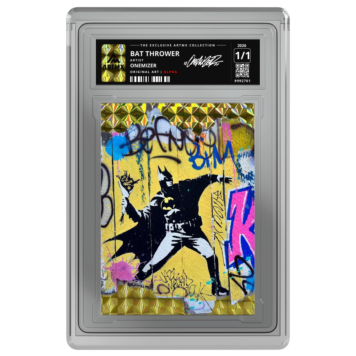 BAT THROWER by Onemizer — Alpha — on white