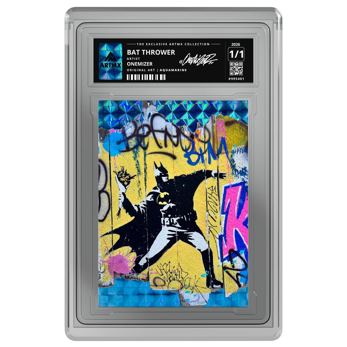 BAT THROWER by Onemizer — Aquamarine — on white