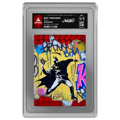 BAT THROWER by Onemizer — Ruby — on white