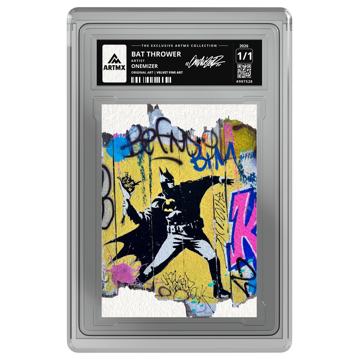 BAT THROWER by Onemizer — Velvet Fine Art — on white