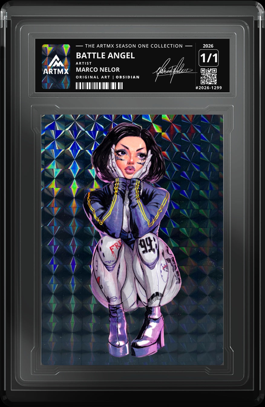 BATTLE ANGEL by Marco Nelor (Obsidian / Vaulted) — close-up