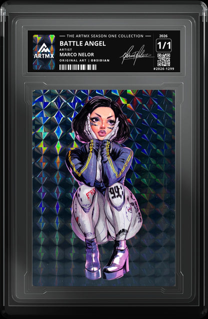 BATTLE ANGEL by Marco Nelor (Obsidian / Vaulted) — close-up