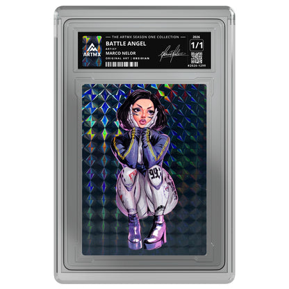 BATTLE ANGEL by Marco Nelor (Obsidian / Vaulted) — on white